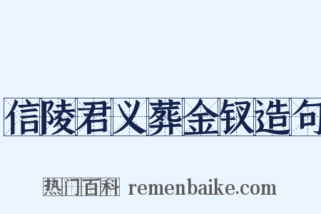 信陵君义葬金钗造句是什么意思的图片